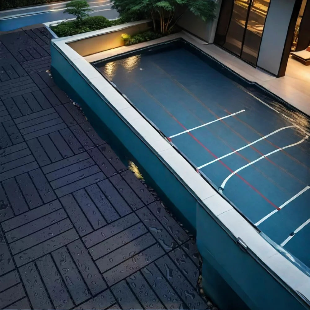 Interlocking Plastic Deck Tiles For Outdoor Waterproof Patio Flooring