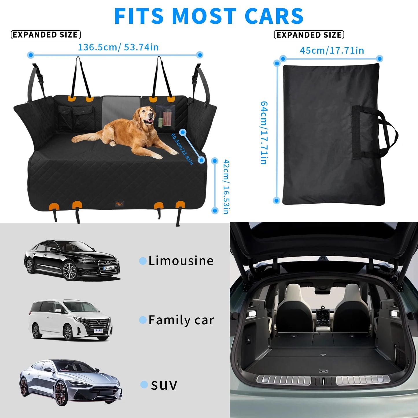 Water-Resistant Dog Backseat