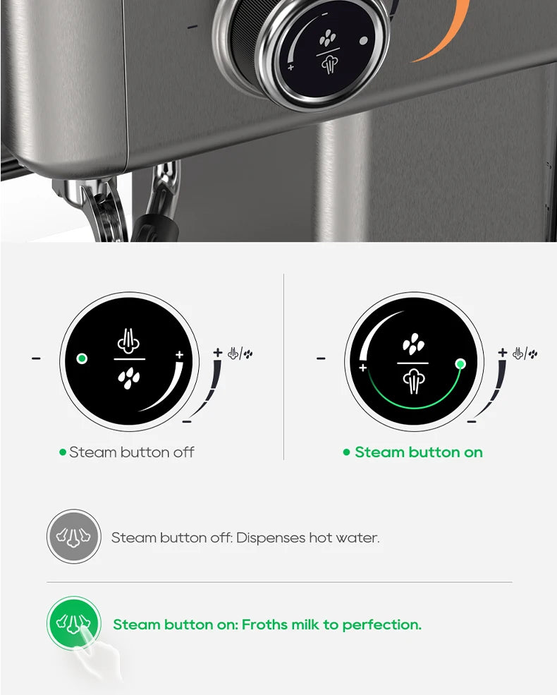 HiBREW H10A 20-Bar Semi-Automatic Espresso Machine