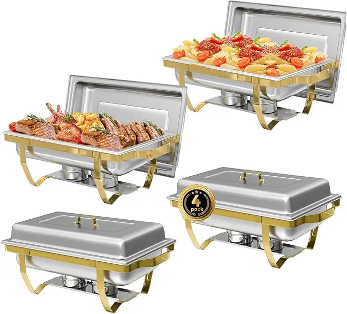 Stainless Steel Chafing Dishes Buffet Set For Catering And Events