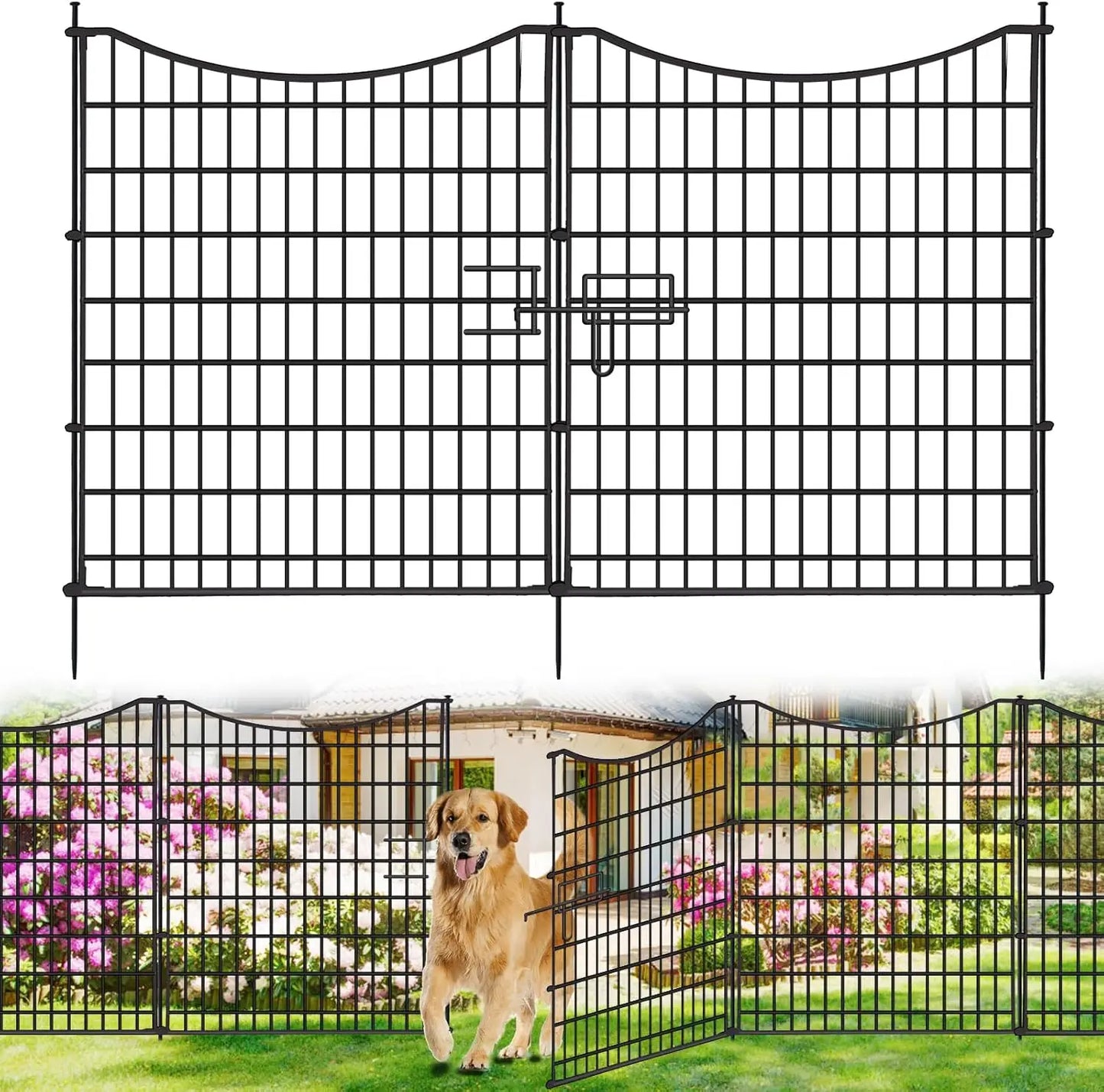 No Dig Decorative Fence With Gate Garden Animal Barrier