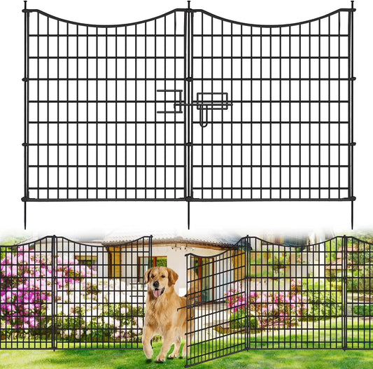 No Dig Decorative Fence With Gate Garden Animal Barrier