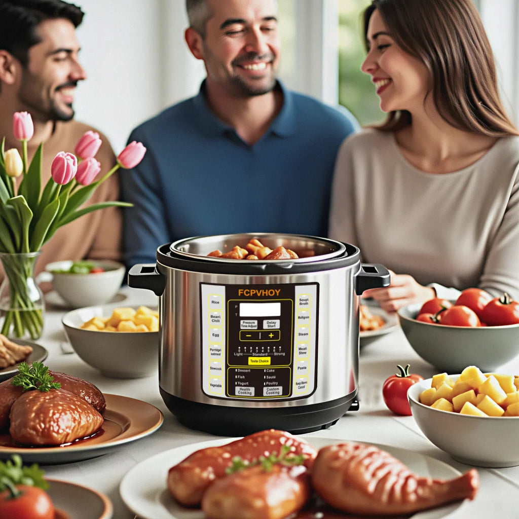 Electric Instant Pressure Cooker With Stainless Steel Liner Safe Venting