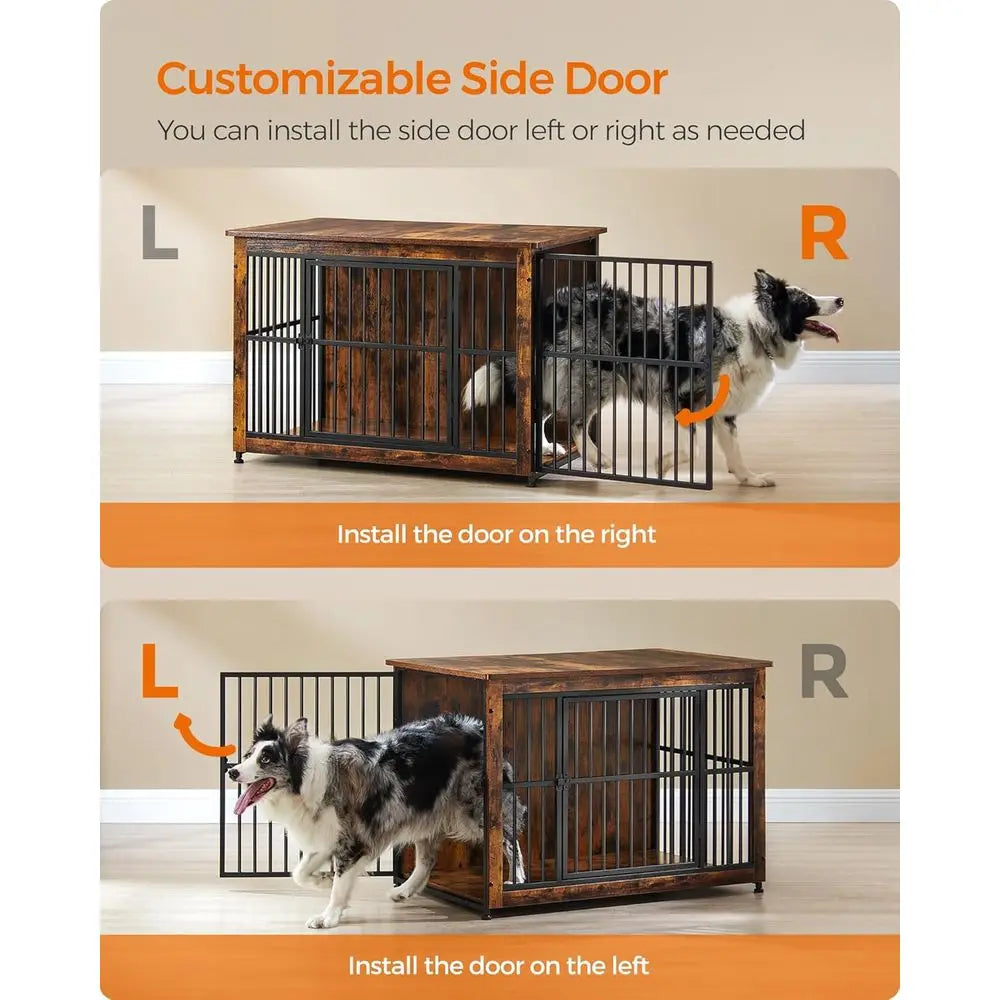 38.6-Inch Heavy-Duty Dog Crate Furniture End Table for Dogs Up to 70 lb