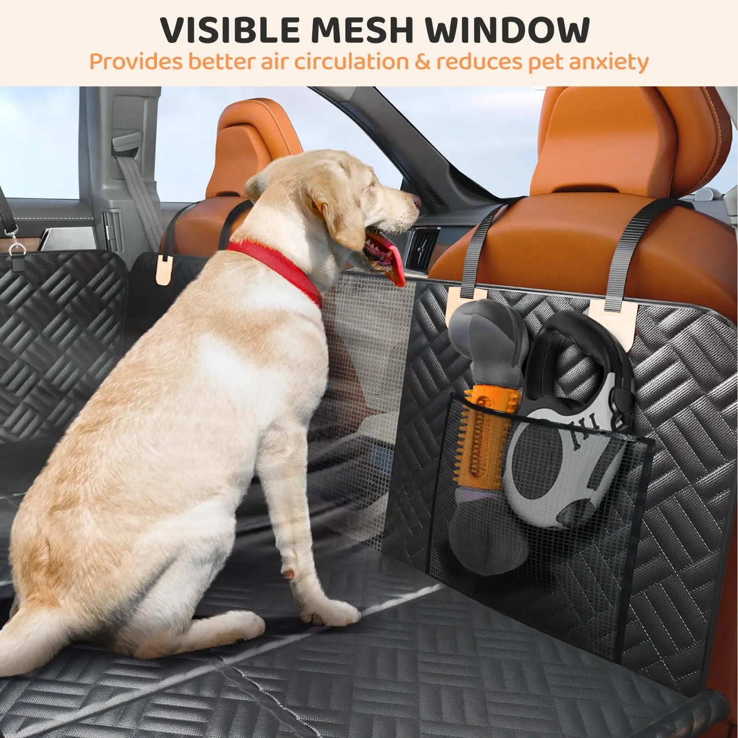 Rear Seat Dog Cover With Hard Bottom Extender Hammock