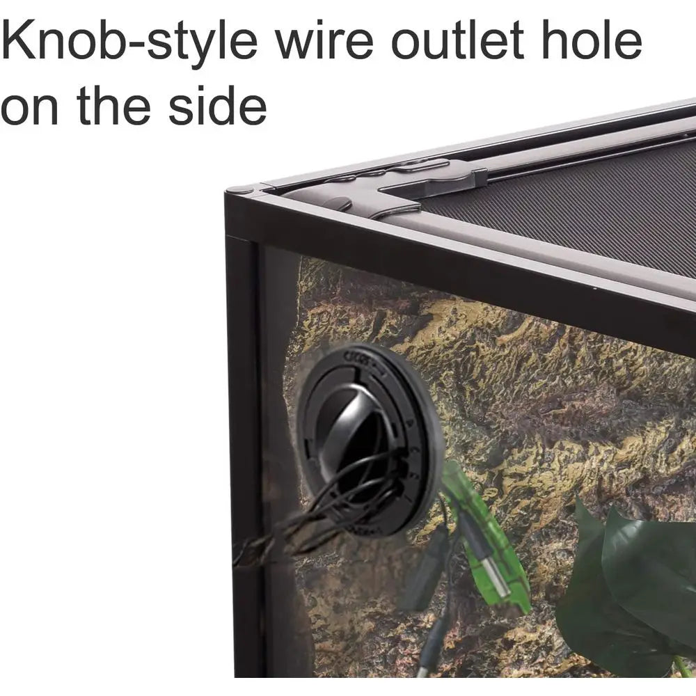 Glass Front Reptile Terrarium With Sliding Screen Door Ventilation