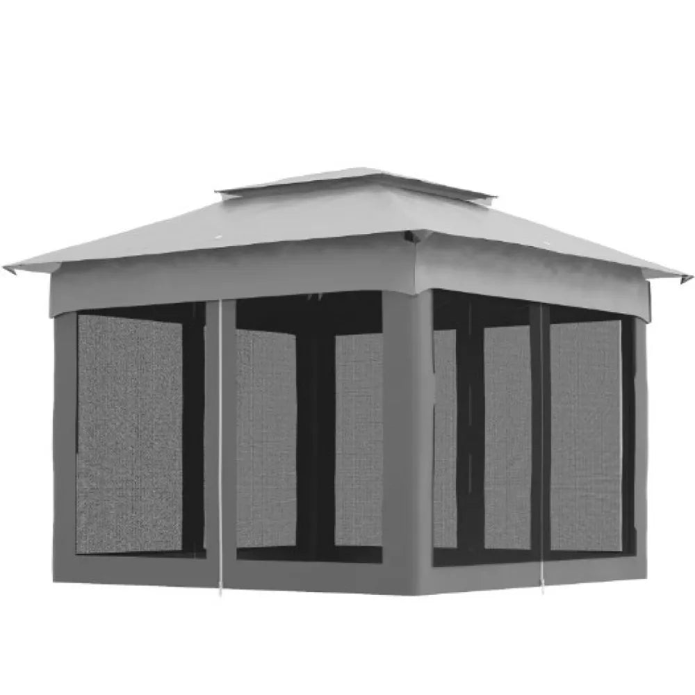 Pop-Up Canopy 10.5' x 10.5' Gazebo with Mesh Screen Walls | Portable Outdoor Shelter
