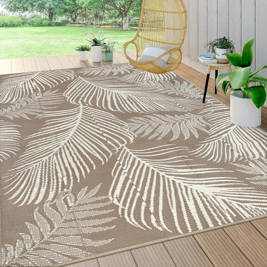 Waterproof Outdoor Rug Reversible Patio Mat for Deck and Porch