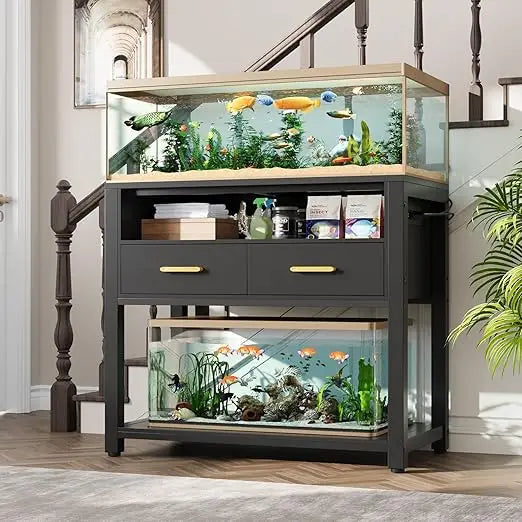 Heavy Duty Aquarium Stand With Metal Frame And Power Outlet