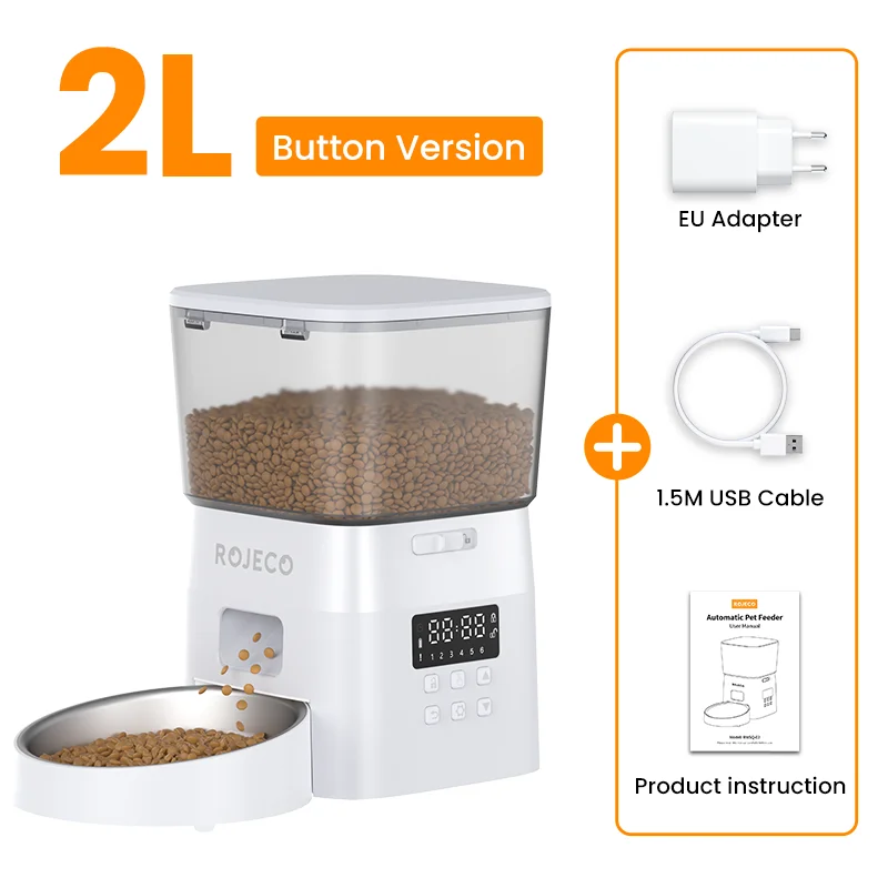 Rojeco Automatic Pet Feeder For Cats With Smart Control