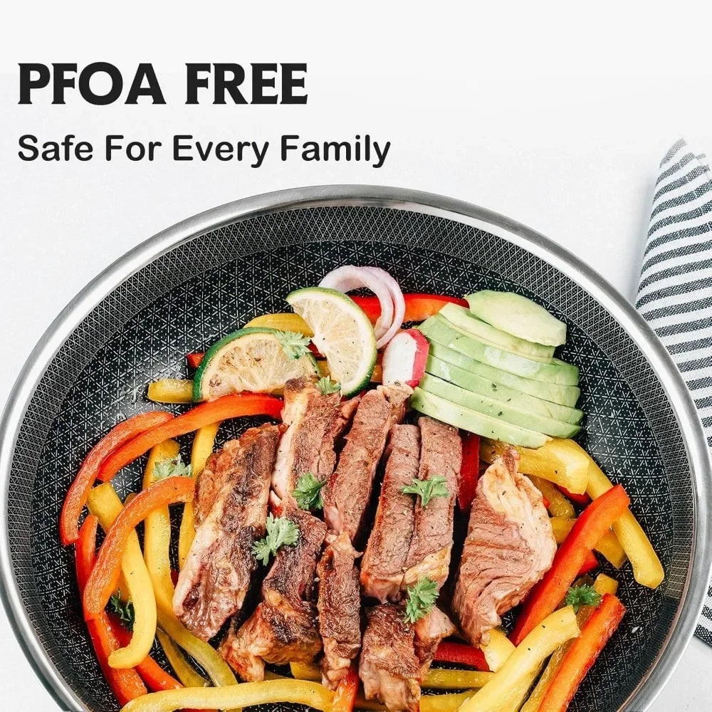 Non Stick Hybrid Stainless Steel Cookware Set for Effortless Cooking