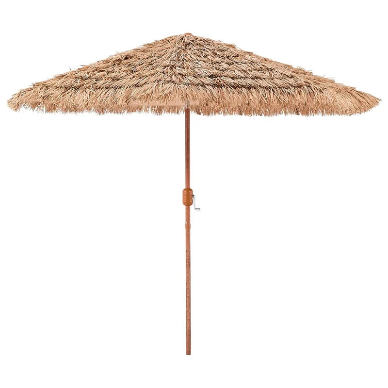 9-Foot Tiki Thatched Patio Umbrella with Tilt & Crank Lift | Tropical Outdoor Sun Shade