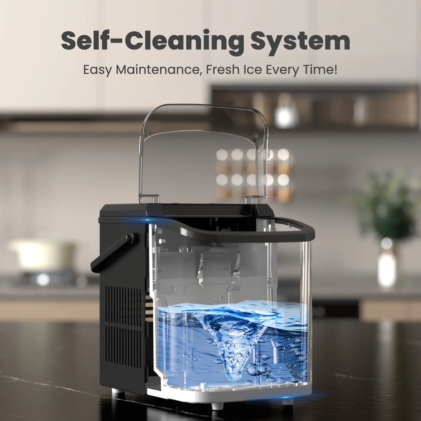 Countertop Bullet Ice Maker – 26.5 lbs/Day, Self-Cleaning
