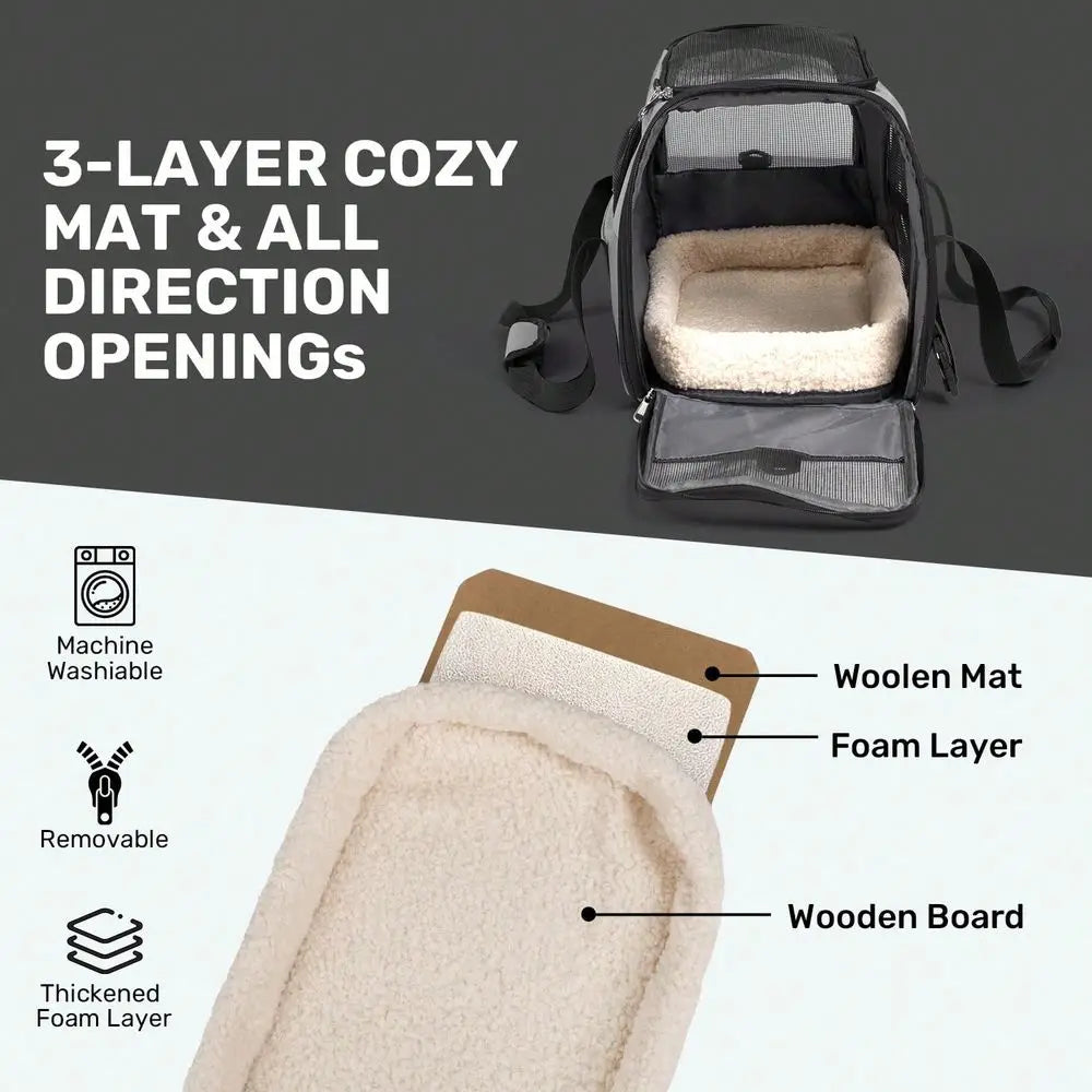 Foldable Soft-Sided Pet Carrier – Up to 20 lbs