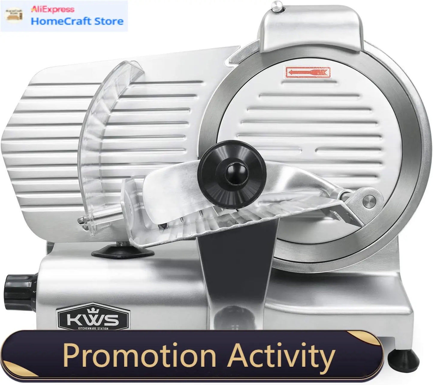 KWS Commercial Electric Meat Slicer with High Torque 320W