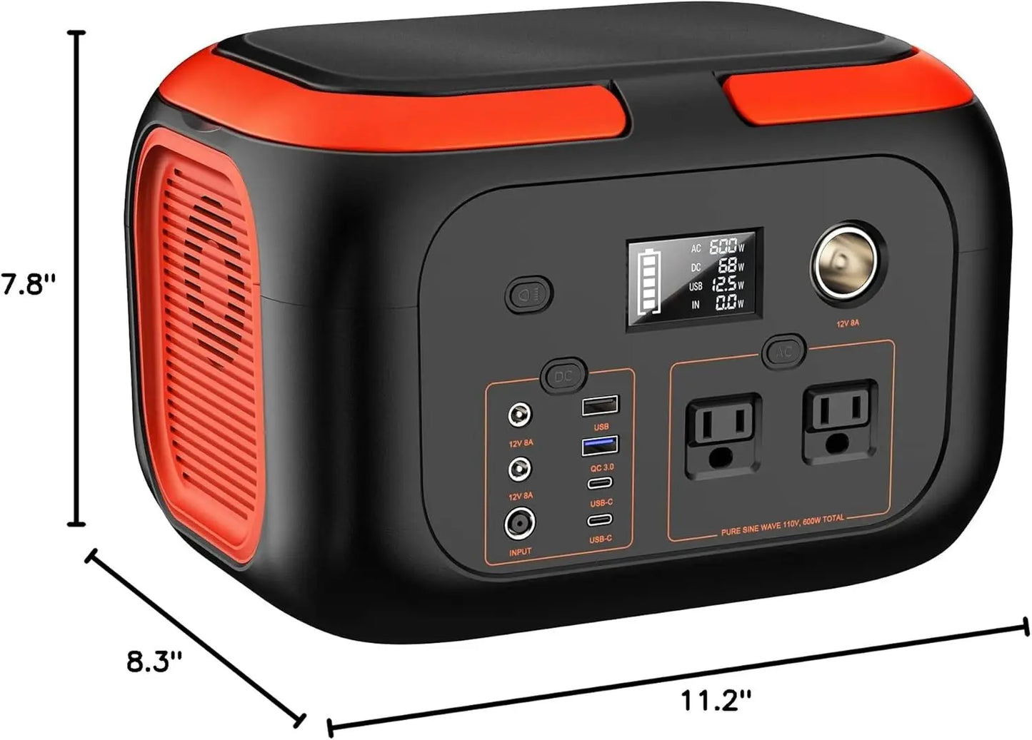600W Portable Power Station Solar Generator For Camping