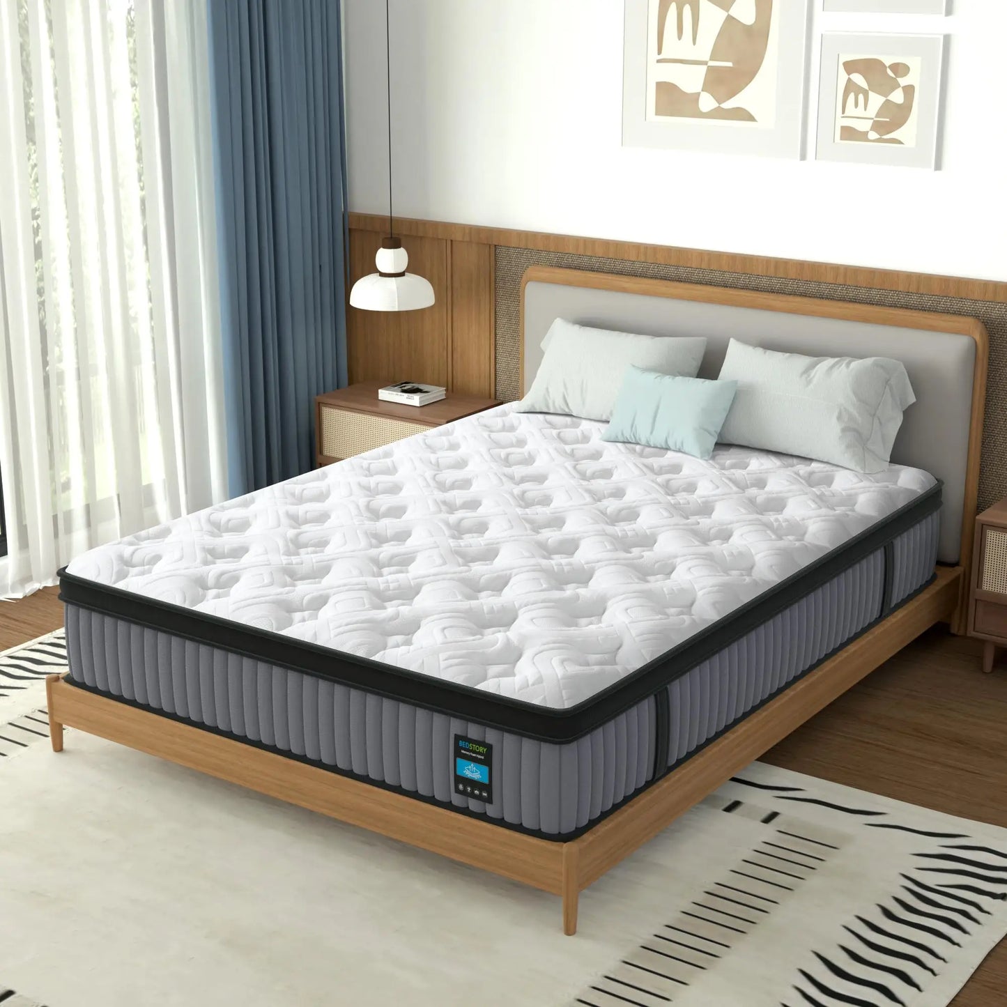 BedStory Hybrid Mattress Gel Memory Foam And Pocket Springs