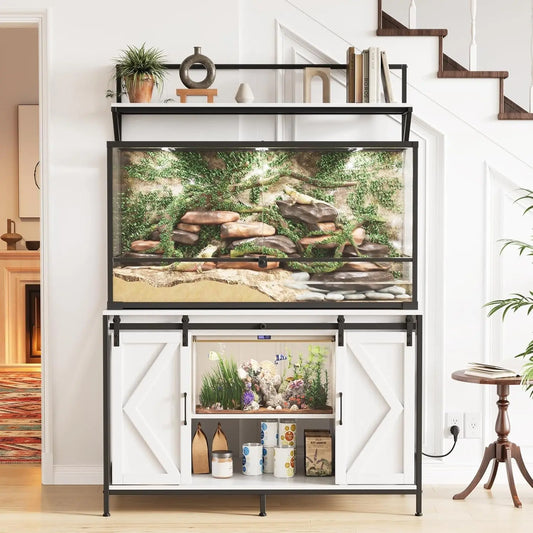 Heavy Duty Reptile Aquarium Stand With USB Power Outlet Terrarium