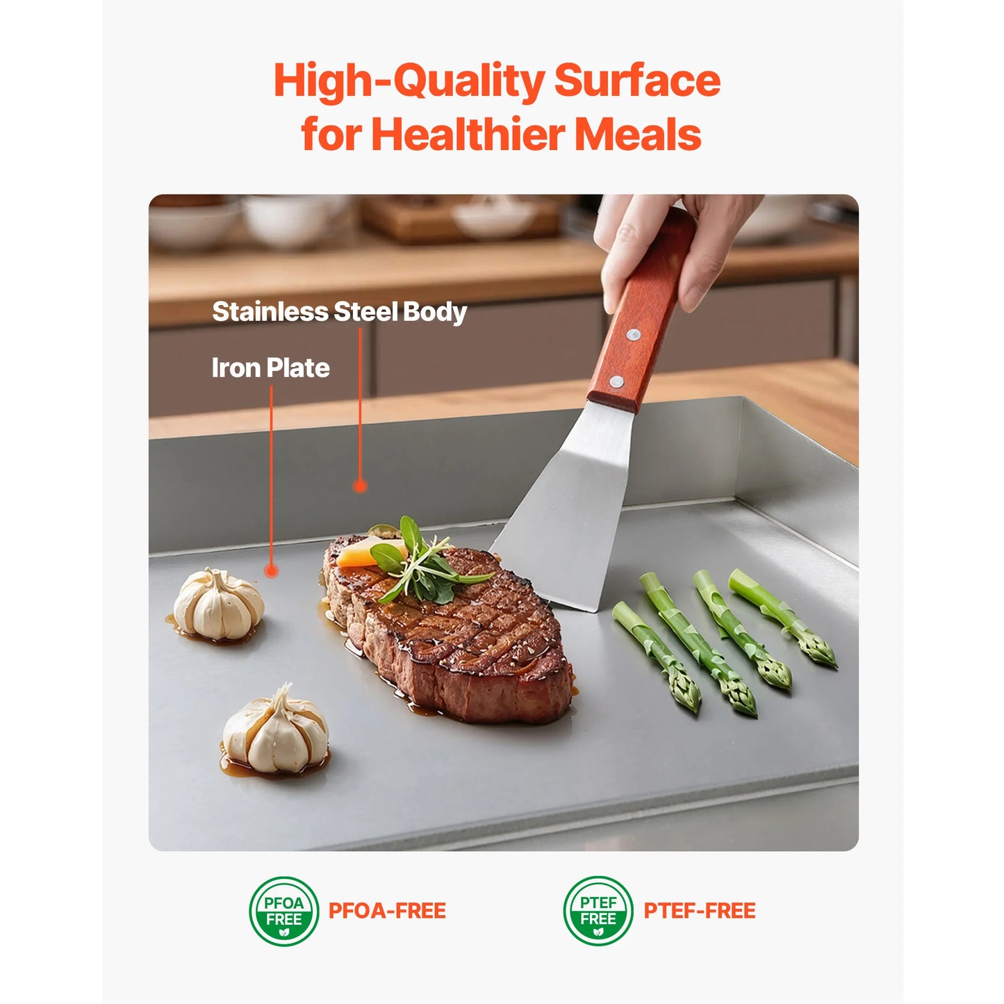 Commercial Electric Griddle – 14" &amp; 22", Adjustable Temperature