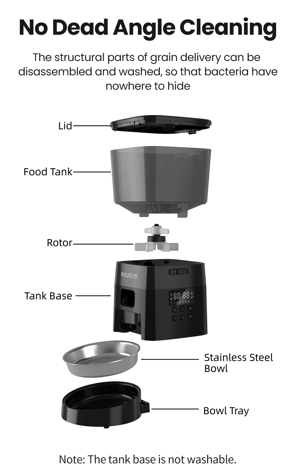 Rojeco Automatic Pet Feeder For Cats With Smart Control