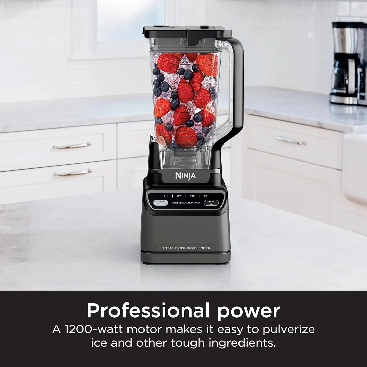Professional 1200W Blender With AutoIQ For Smoothies And Frozen Drinks