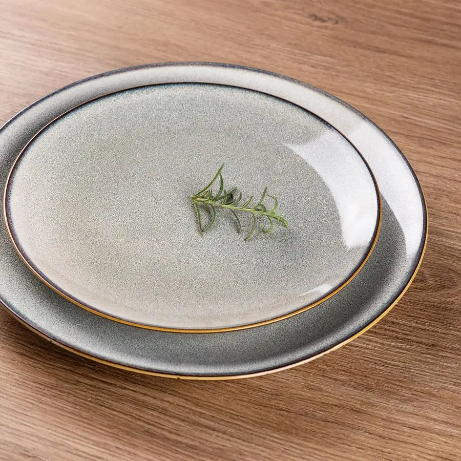 Ceramic Dinnerware Set Stoneware Lead-Free Reactive Glaze Dishwasher Safe