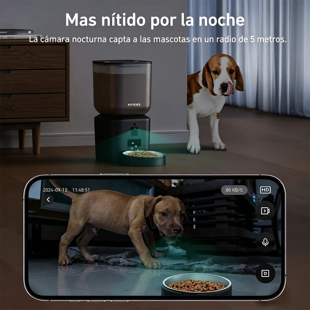 Nityers Smart Cat Feeder With 1080p Camera And 5G WiFi