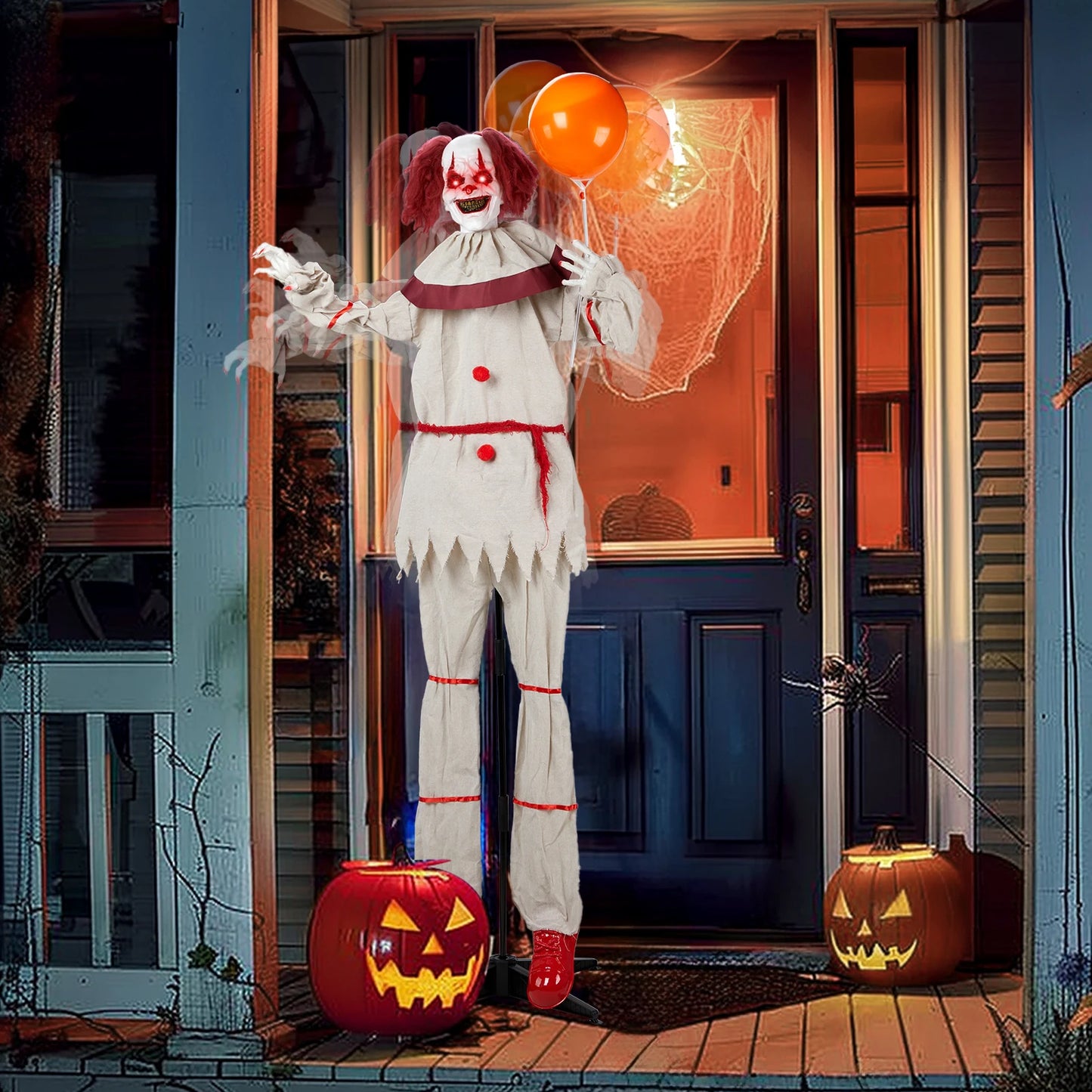 Joker Balloon Voice Control Halloween Standing Decoration for Outdoors