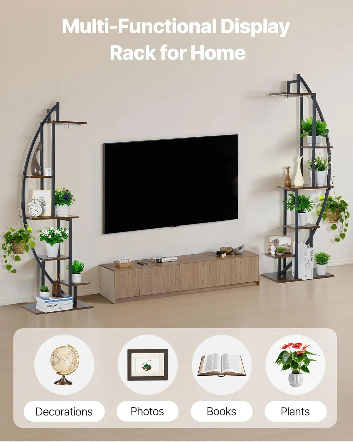 Six Tier Plant Stand With Grow Lights for Living Room