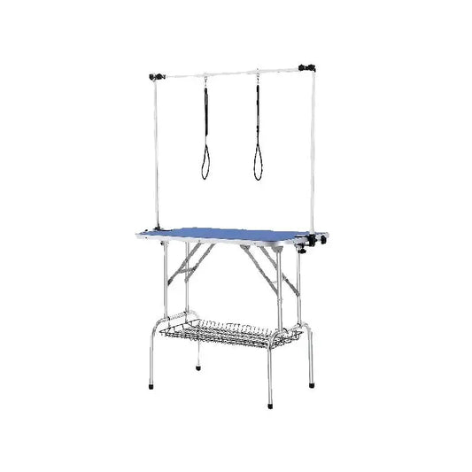 SucceBuy Foldable Pet Grooming Table with Two Arms and Clamp
