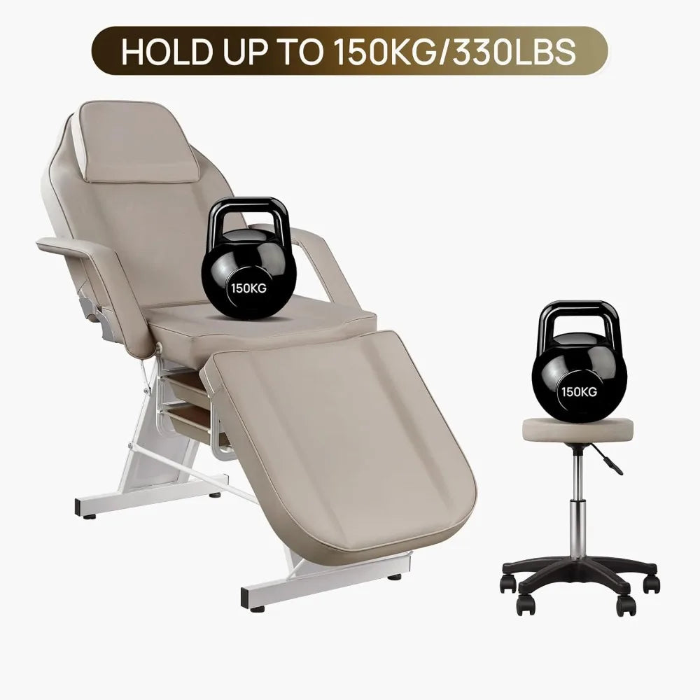 Adjustable Facial Massage Chair For Spa Esthetician And Tattoo Artist