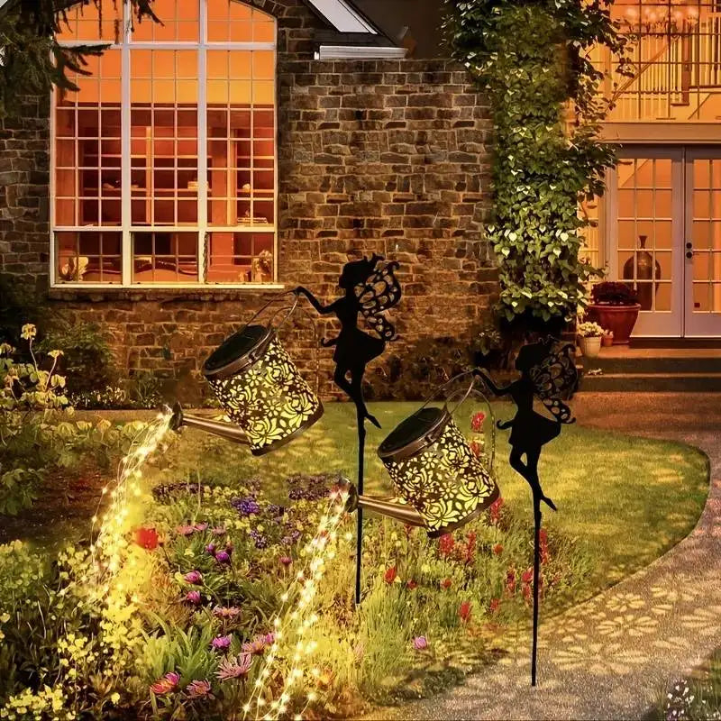 Solar Fairy Watering Pot Lamp For Outdoor Garden Decor