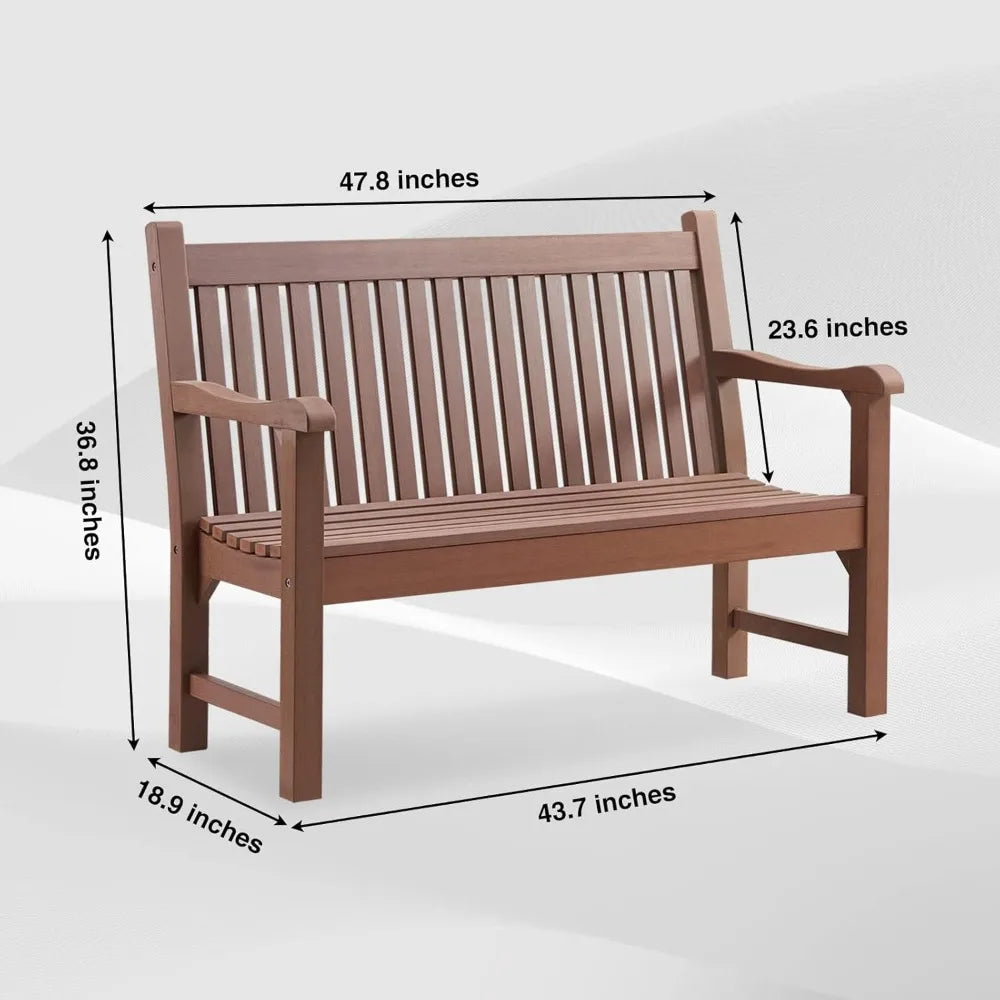 All Weather Garden Bench For Two Poly Lumber Patio Seating