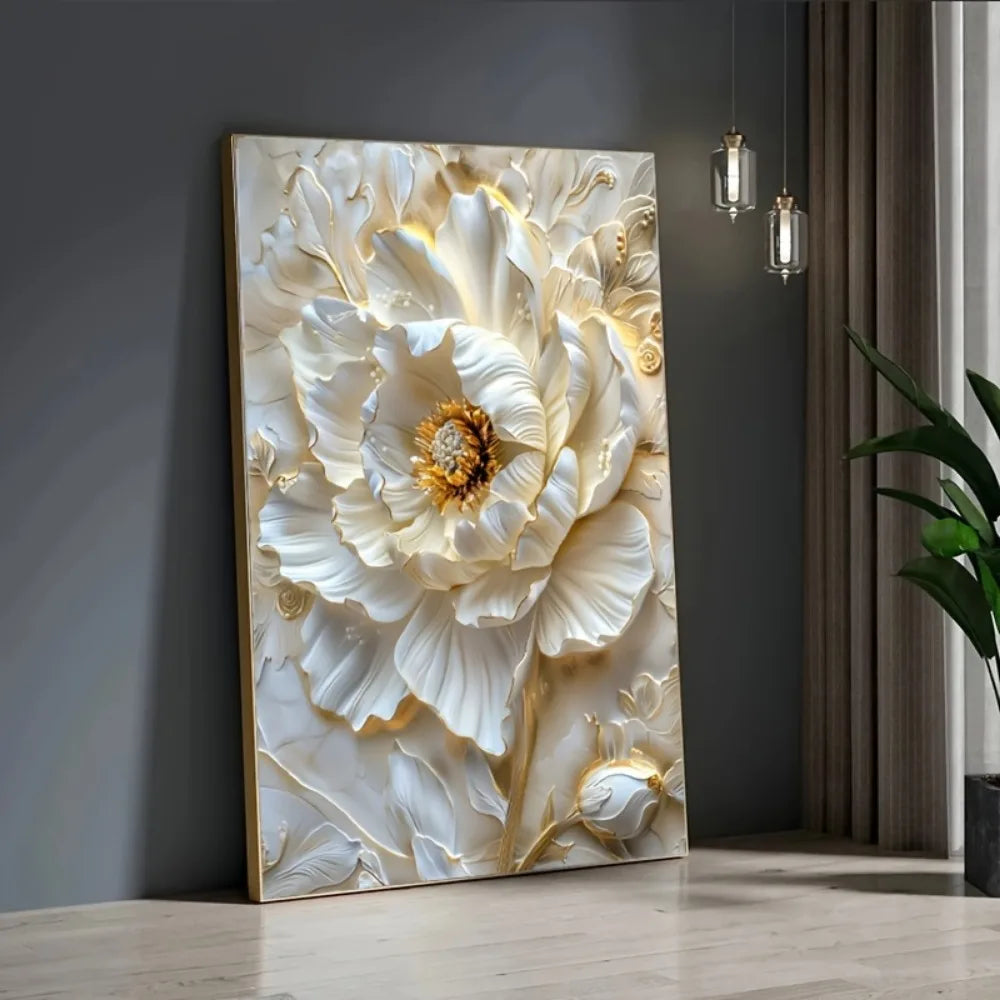 Modern Abstract Floral Canvas Art Prints Frameless Wall Decor