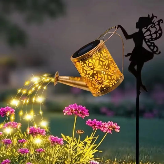 Solar Fairy Watering Pot Lamp For Outdoor Garden Decor
