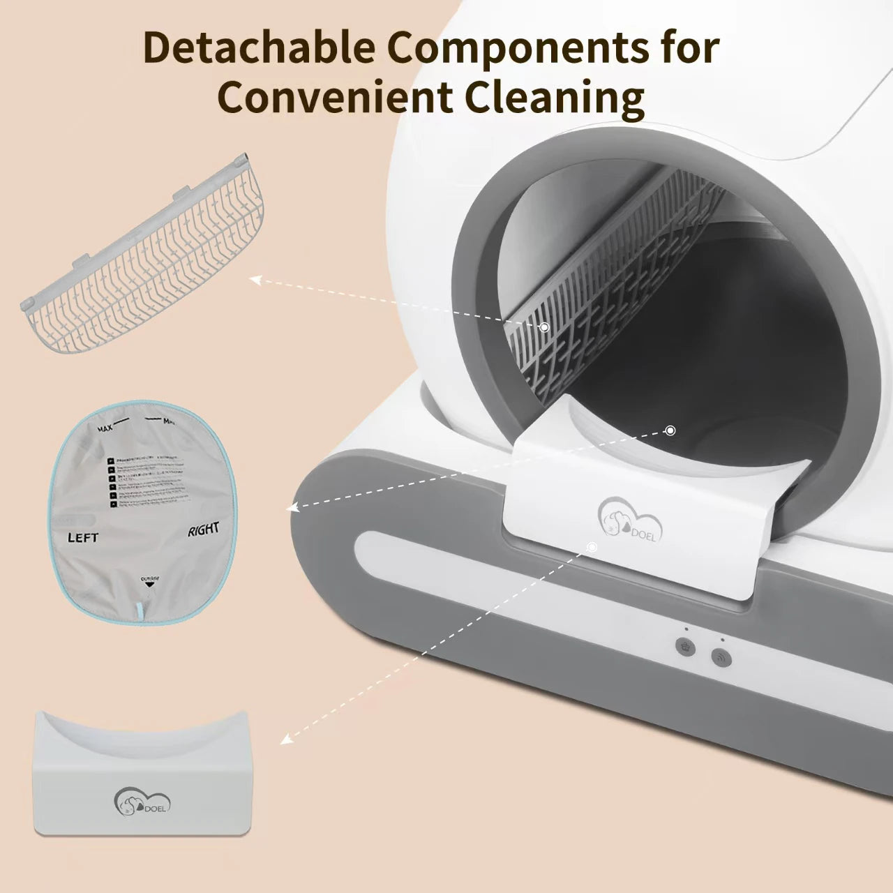 DOEL Smart Self-Cleaning Cat Litter Box With App And WiFi