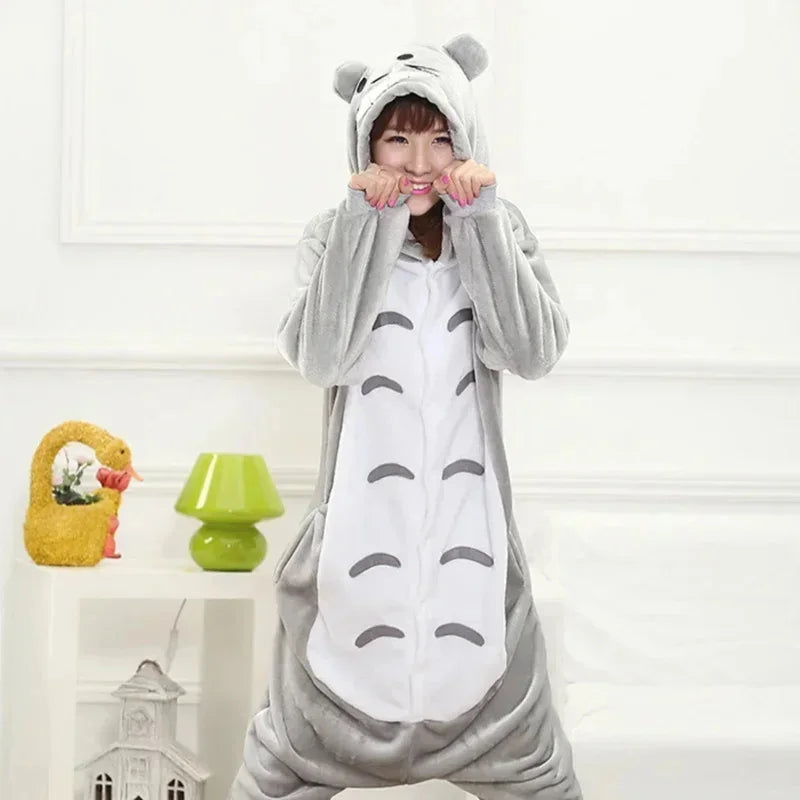 Totoro Animal Kigurumi Pajama Set Hooded Unisex Onesie
