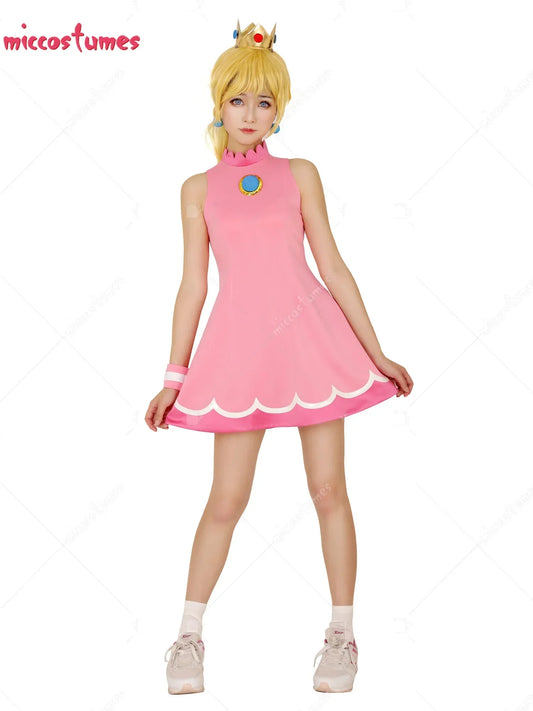 Miccostumes Women's Tennis Peach Dress Princess Cosplay Costume