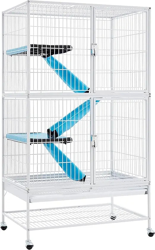 Two Story Rolling Metal Critter Cage For Small Pets