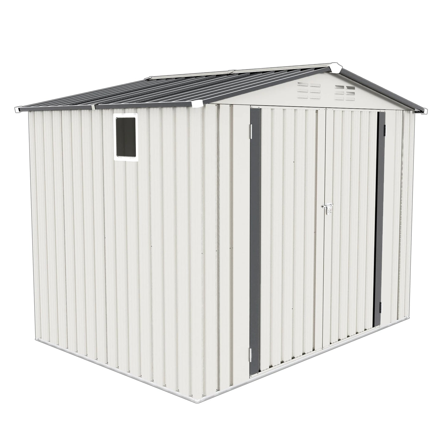Susua Metal Outdoor Storage Shed With Lockable Door And Window