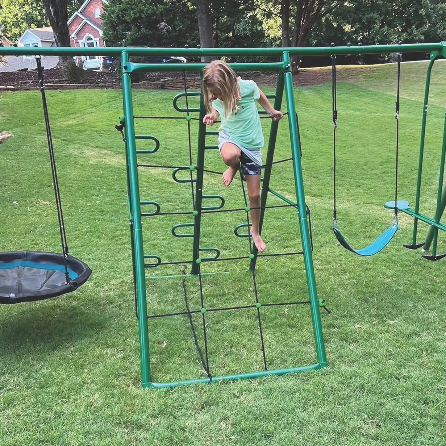Swing Climb Glide Play Center For Backyard Adventures And Fun