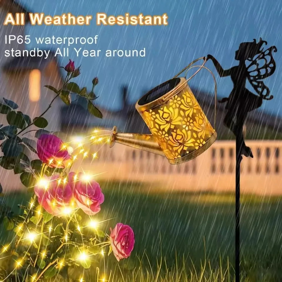 Solar Fairy Watering Pot Lamp For Outdoor Garden Decor