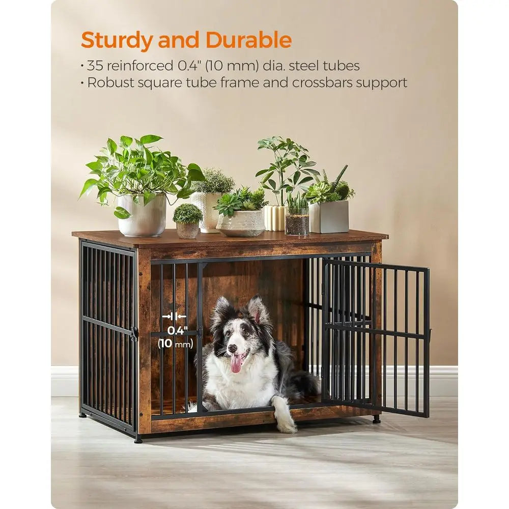 38.6-Inch Heavy-Duty Dog Crate Furniture End Table for Dogs Up to 70 lb