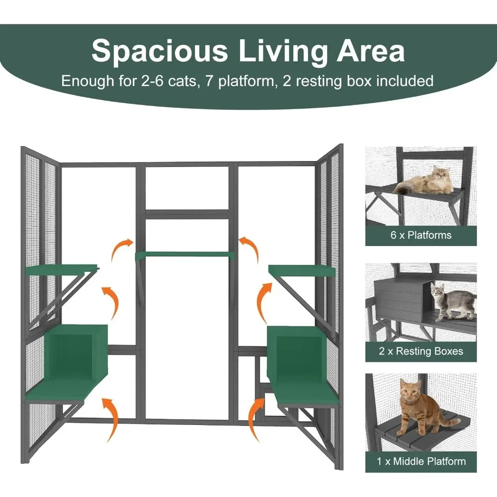 Catio Outdoor Cat Enclosure Walk In Habitat For Cats
