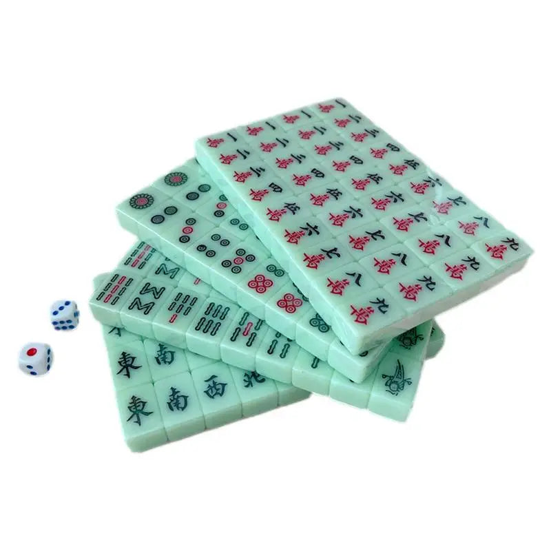 Portable Mini Mahjong Set For Travel And Camping Fun