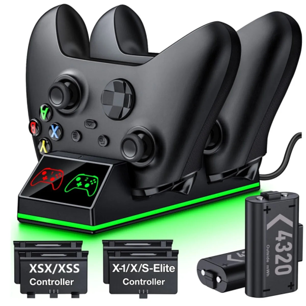 BEBONCOOL 4320mWh Rechargeable Battery for Xbox Series X S Controller