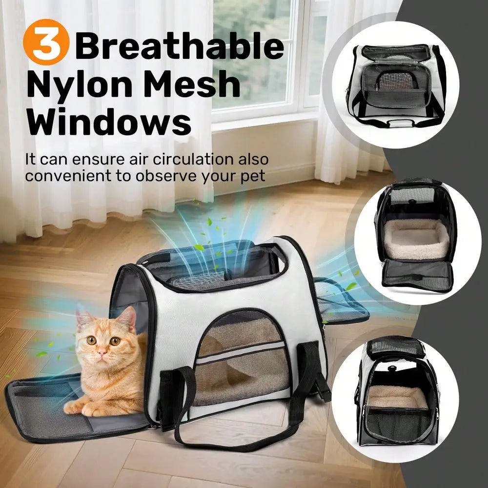 Foldable Soft-Sided Pet Carrier – Up to 20 lbs