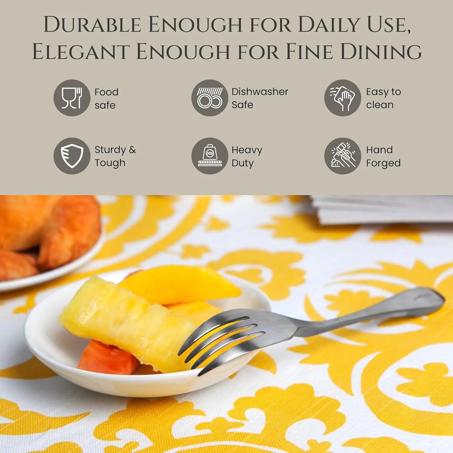 Matte Flatware Set In Durable Stainless Steel For Everyday Dining