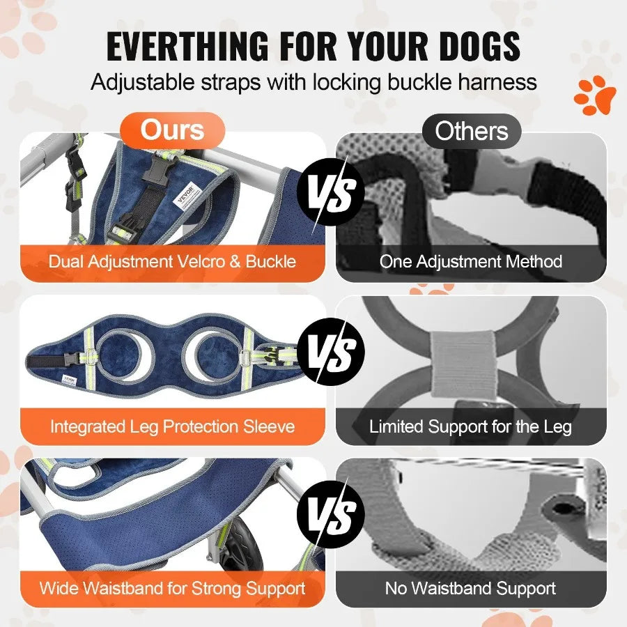 Lightweight Dog Wheelchair For Back Legs Mobility Aid
