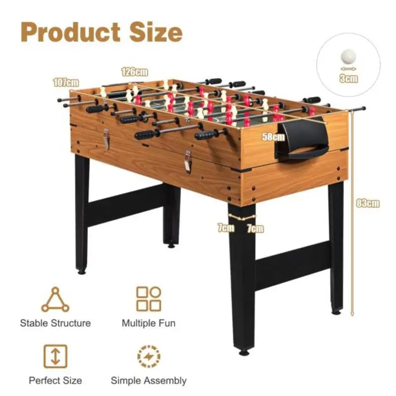 3-In-1 Game Table With Soccer For Family Game Rooms